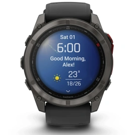 Смарт-часы Garmin Fenix 8 Pro 51mm Microled Sapphire Lens Carbon Grey DLC Tinanium With Black/Pebble Gray Silicone (010-03380-01)