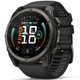 Смарт-часы Garmin Fenix 9 47mm Amoled (010-04762-11) Carbon Gray DLC Titanium with Black Silicone Band