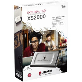 Внешний SSD накопитель Kingston XS2000 USB 3.2 Type-C 1TB Silver (SXS2000/1000GA)