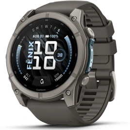 Смарт-часы Garmin Fenix 9 47mm Amoled (010-04762-01) Titanium with Pebble Gray Silicone Band