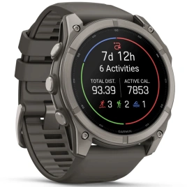 Смарт-часы Garmin Fenix 9 47mm Amoled (010-04762-01) Titanium with Pebble Gray Silicone Band