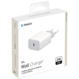 Сетевое зарядное устройство Deppa 20W USB-C 11391 White