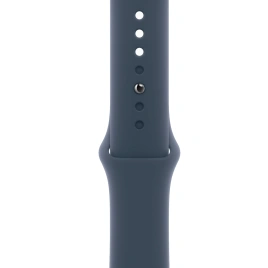 Смарт-часы Apple Watch Series 9 41mm Silver Aluminum Case with Storm Blue Sport Band M/L (MR913)