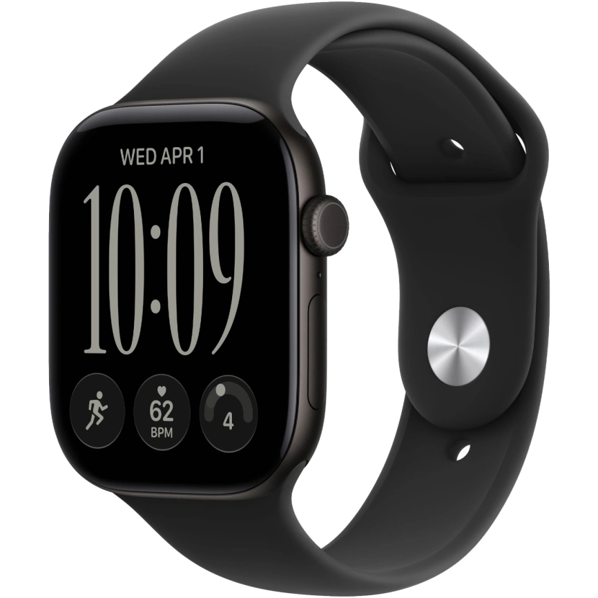 Смарт-часы Apple Watch Series 12 42mm Black Aluminum Case with Black Sport Band M/L фото 1