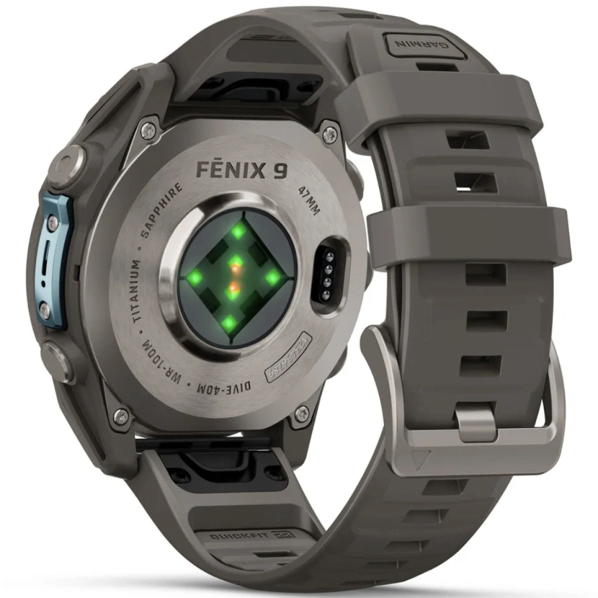 Смарт-часы Garmin Fenix 9 47mm Amoled (010-04762-01) Titanium with Pebble Gray Silicone Band фото 2