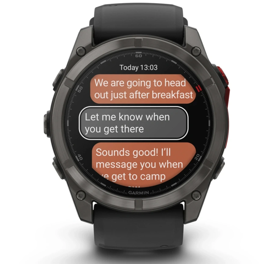 Смарт-часы Garmin Fenix 8 Pro 51mm Microled Sapphire Lens Carbon Grey DLC Tinanium With Black/Pebble Gray Silicone (010-03380-01) фото 3