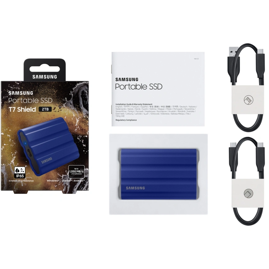 Внешний SSD накопитель Samsung T7 Shield USB 3.2 Type-C 2TB Blue (MU-PE2T0R) фото 5