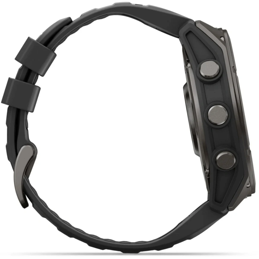 Смарт-часы Garmin Fenix 9 47mm Amoled (010-04762-11) Carbon Gray DLC Titanium with Black Silicone Band фото 4