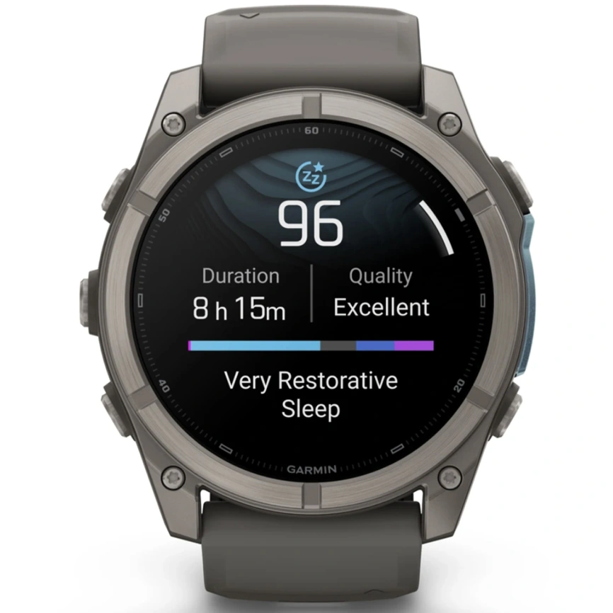 Смарт-часы Garmin Fenix 9 43mm Amoled (010-04761-11) Titanium with Pebble Gray Silicone Band фото 7