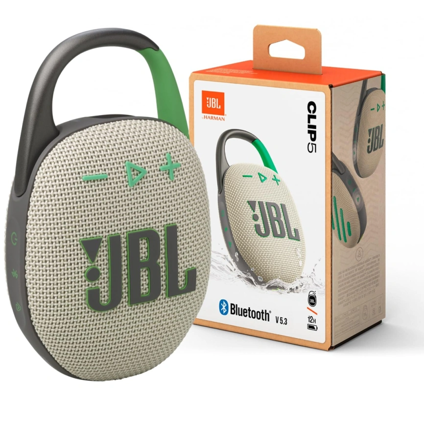 Портативная колонка JBL Clip 5 Sand фото 5