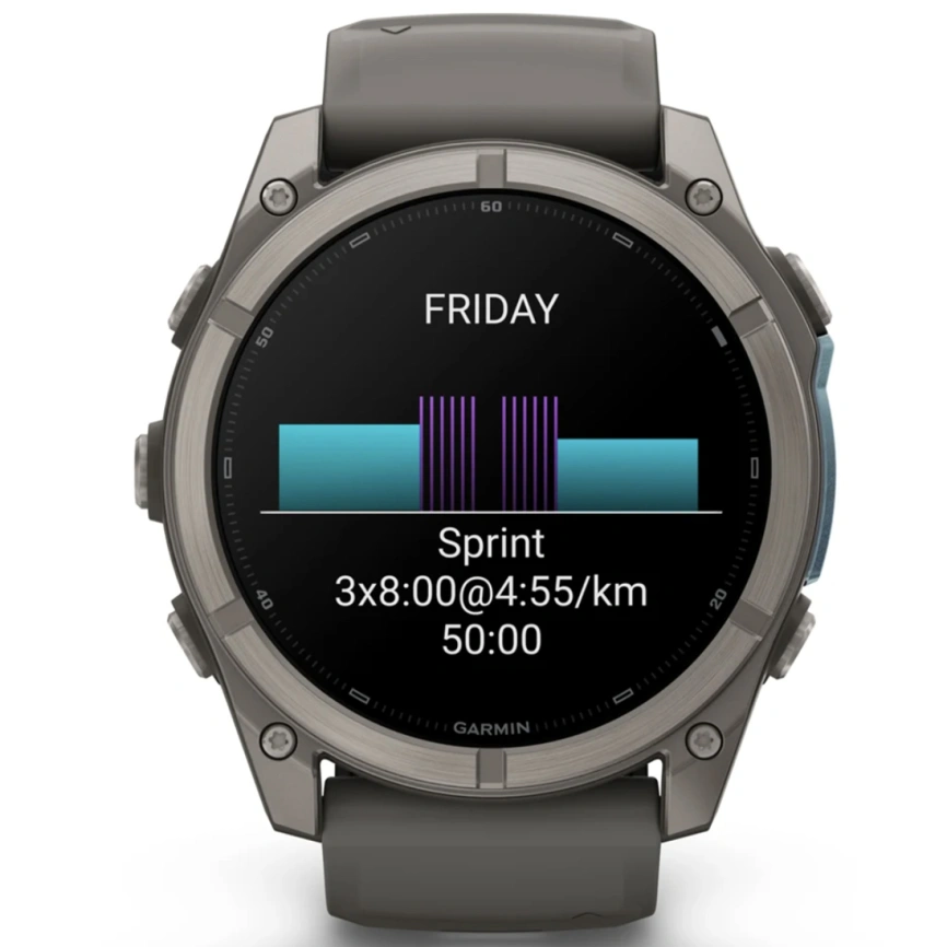 Смарт-часы Garmin Fenix 9 47mm Amoled (010-04762-01) Titanium with Pebble Gray Silicone Band фото 6