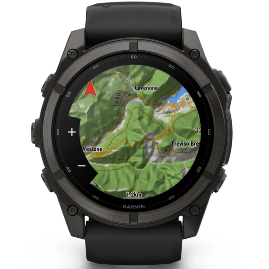 Смарт-часы Garmin Fenix 9 47mm Amoled (010-04762-11) Carbon Gray DLC Titanium with Black Silicone Band фото 8