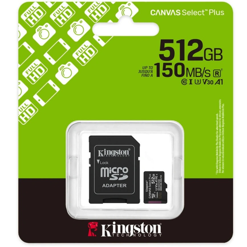 Карта памяти Kingston Canvas Select Plus 512GB MicroSD (SDCS3/512GB) фото 3
