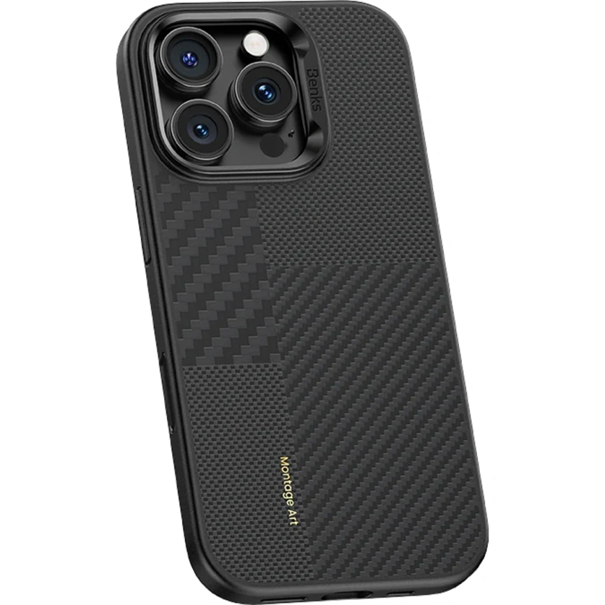 Чехол Benks Montage ArmorAir Case built with Kevlar для iPhone 16 Pro Black фото 6