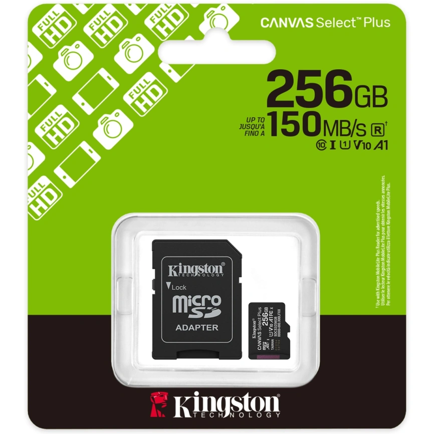 Карта памяти Kingston Canvas Select Plus 256GB MicroSD (SDCS3/256GB) фото 3