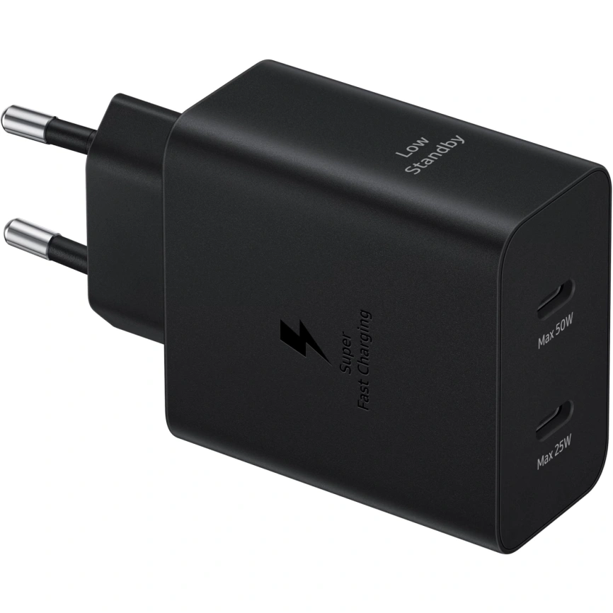Сетевое зарядное устройство Samsung 50W USB-C/USB-C EP-T5020 + Cable Black фото 3