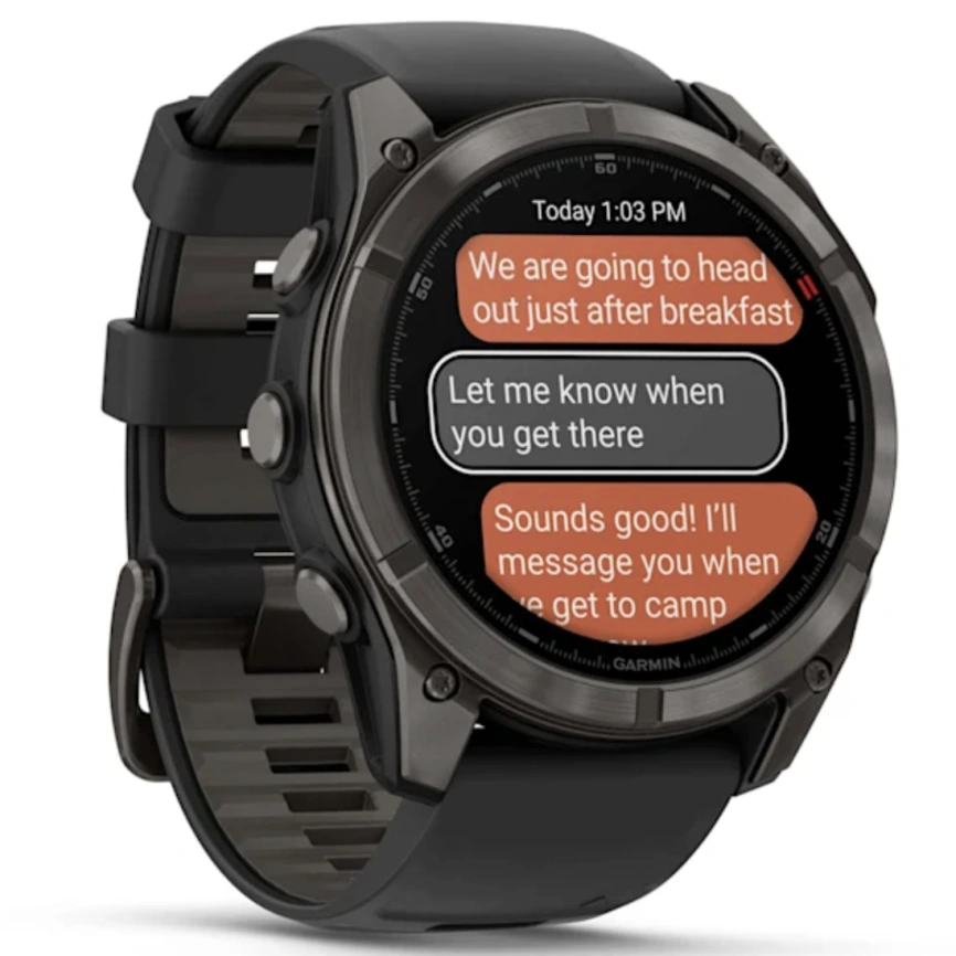 Смарт-часы Garmin Fenix 8 Pro 51mm Amoled Sapphire Lens Carbon Grey DLC Tinanium With Black/Pebble Gray (010-03199-01) фото 2