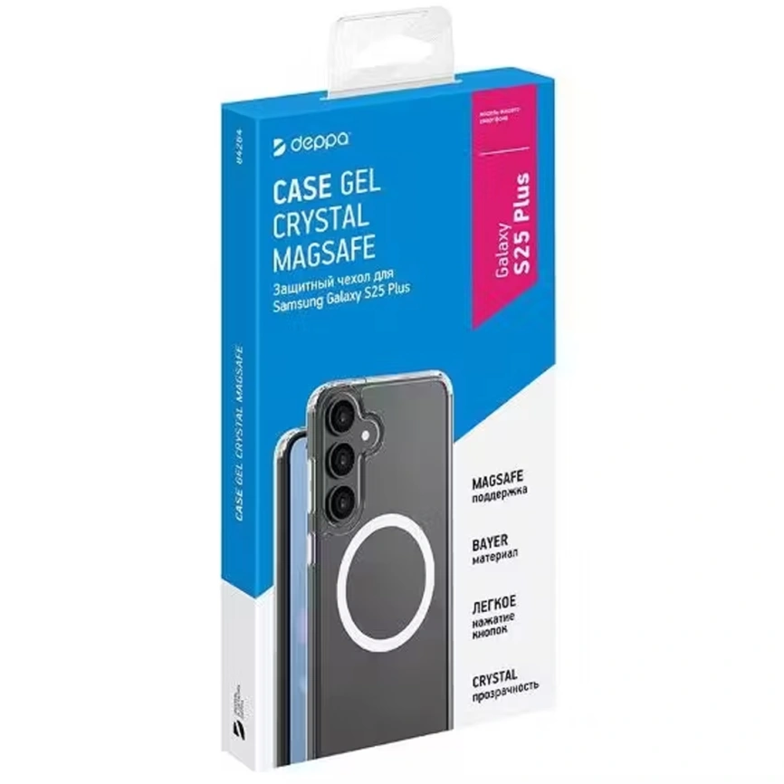 Чехол Deppa Gel Crystal MagSafe для Samsung Galaxy S25 Plus 84264 Clear фото 2