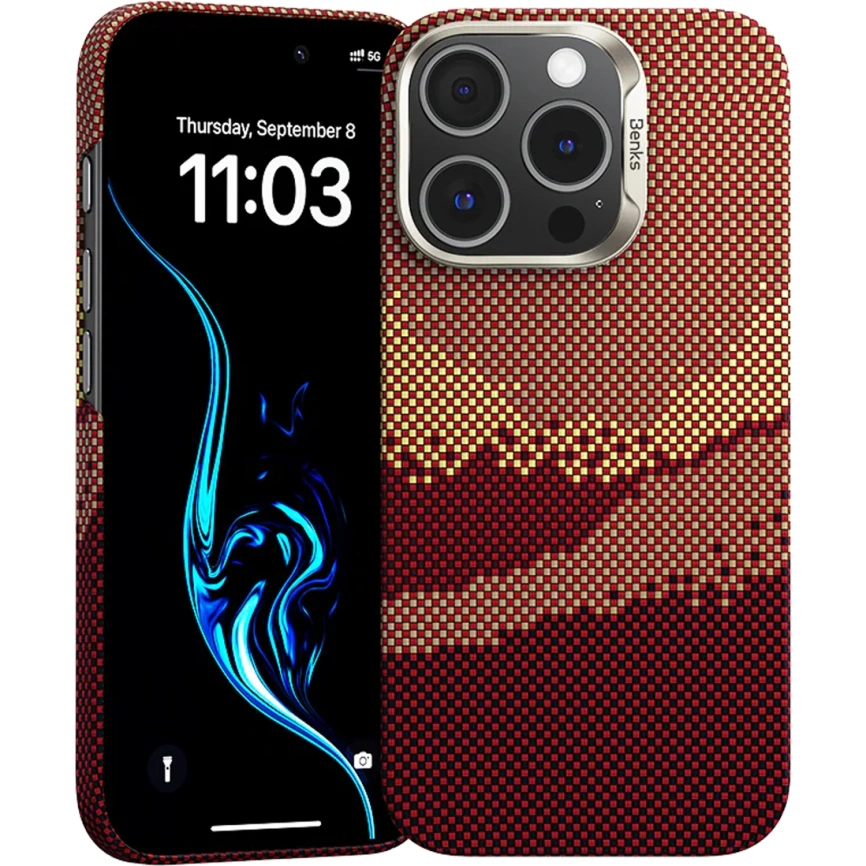 Чехол Benks ArmorAir Case Built with Kevlar для iPhone 16 Pro Golden Tide фото 6