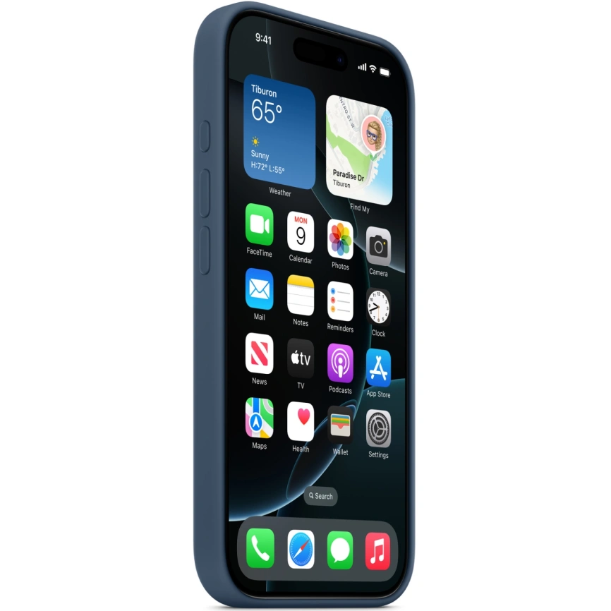 Чехол Apple Silicone Case with MagSafe для iPhone 16 Pro Denim фото 2