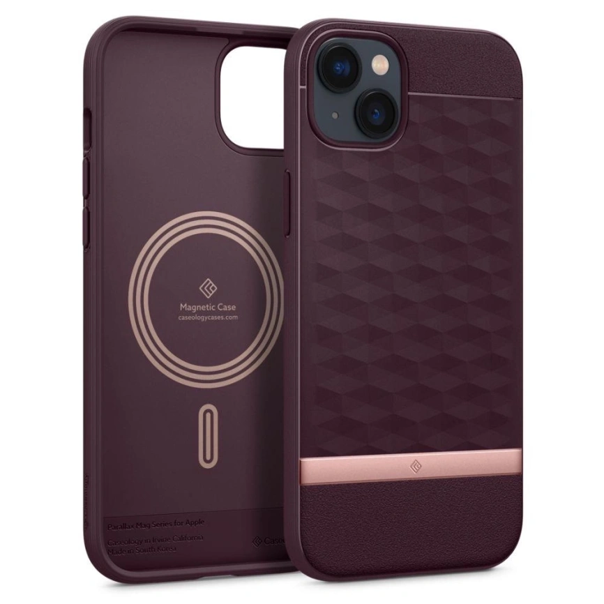 Чехол Spigen Caseology Parallax Mag для iPhone 14 Plus (ACS04929) Burgundy фото 1