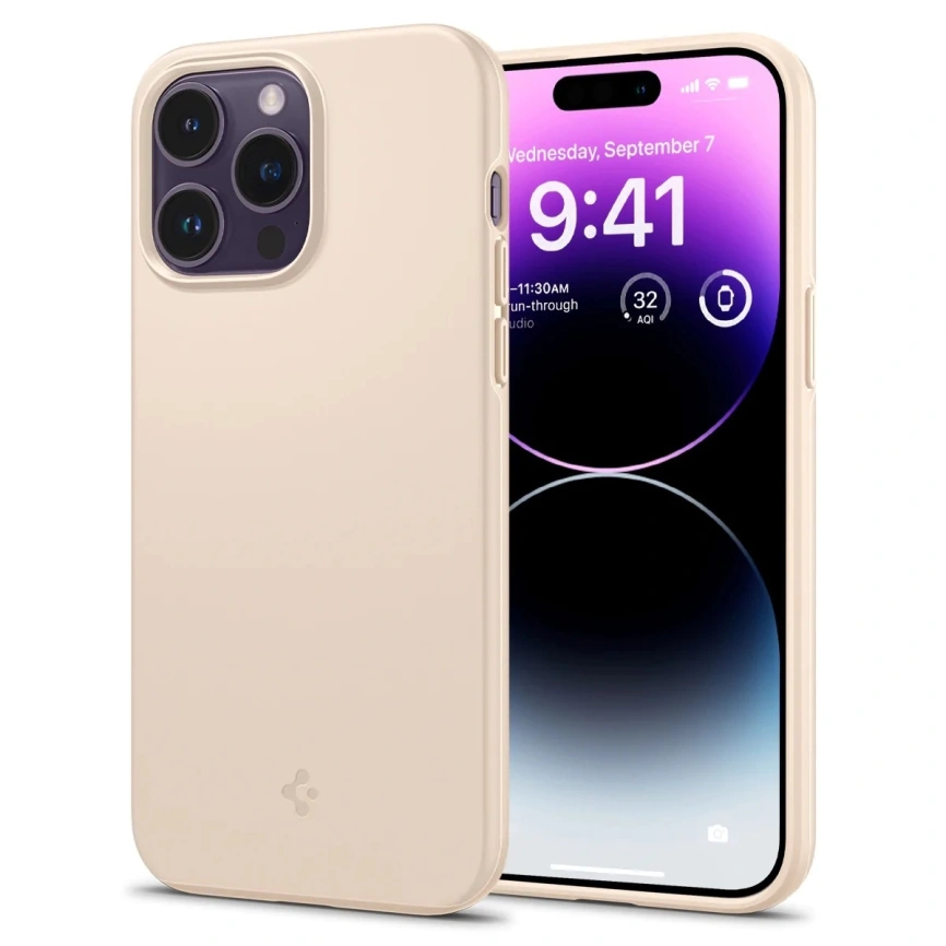 Чехол Spigen Thin Fit для iPhone 14 Pro Max (ACS04770) Sand Beige фото 1