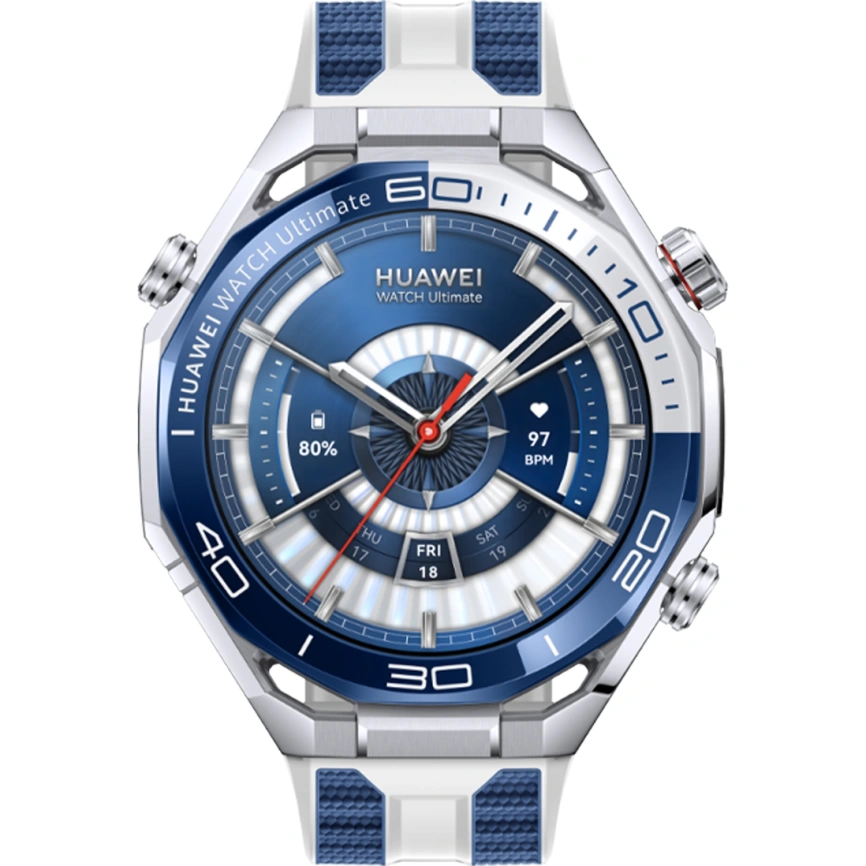 Смарт-часы Huawei Watch Ultimate 2 48mm Blue/Grey-Blue Elast (55020GBJ) фото 3
