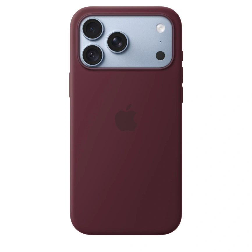 Чехол Apple Silicone Case with MagSafe для iPhone 18 Pro Burgundy (MK8U4) фото 2