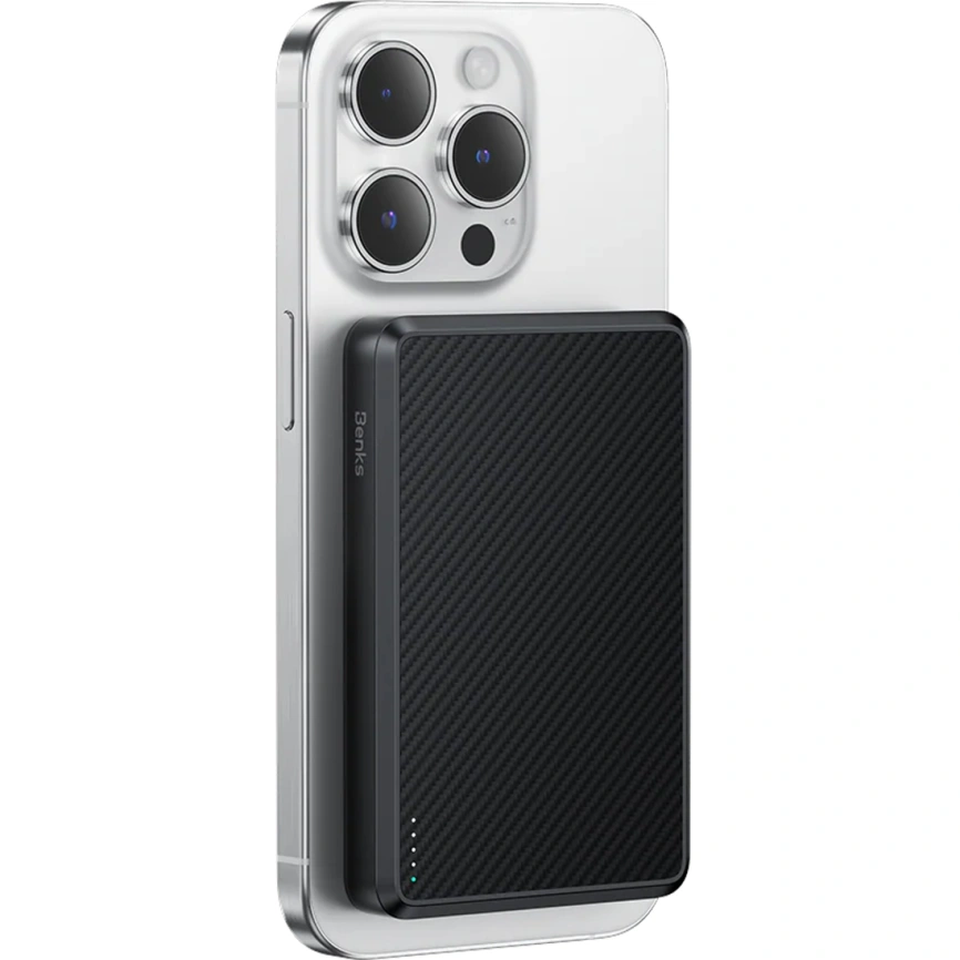 Внешний аккумулятор Benks ArmorGo Power Bank 10000 mAh with MagSafe 600D Black фото 5